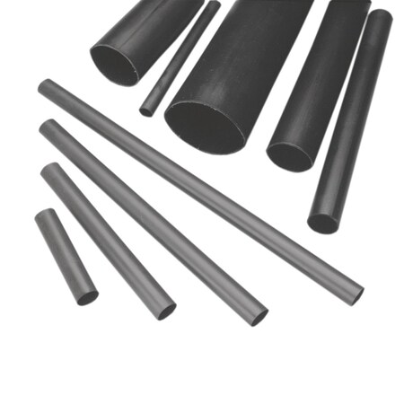 Burndy Heat Shrink Tubing, 0.38" ID Min.(Exp.), 0.19" ID Max.(Rec.), #8 - #6,  HSB38T6PF12